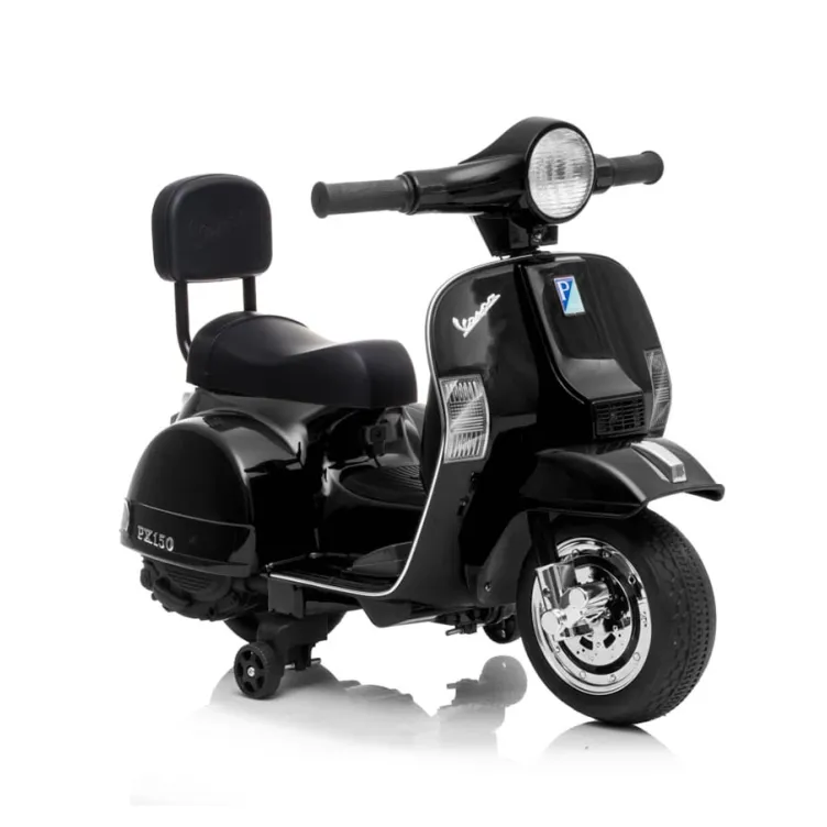 Vespa PX150 6V - Crna - Motor na akumulator za decu