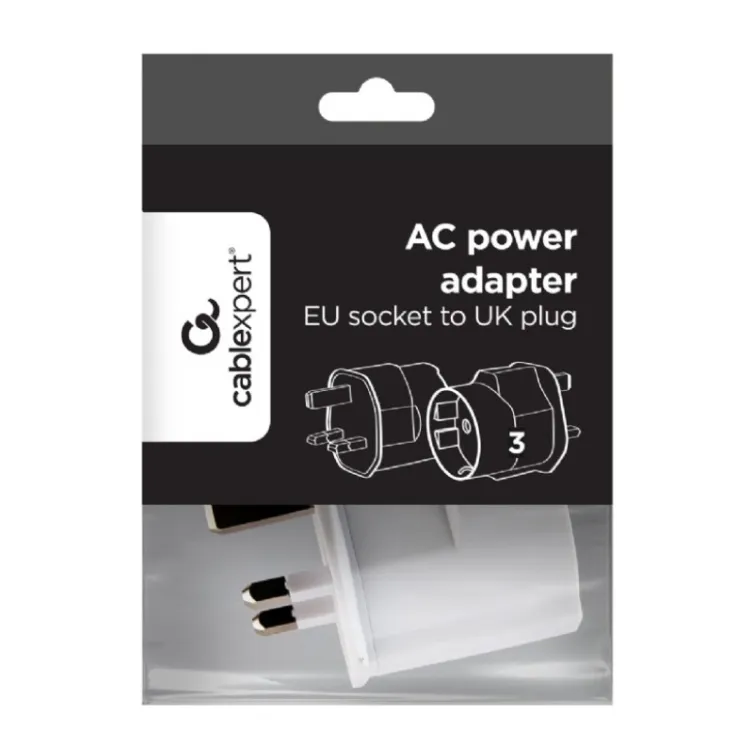 Travel adapter A-AC-EUFUKM-01 Gembird  EU na UK, 13A