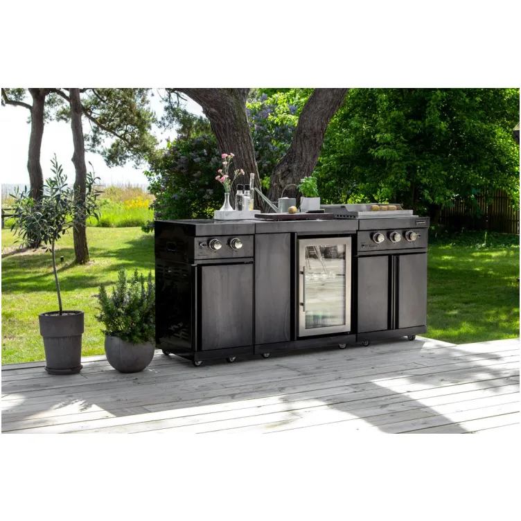 Crna linija plinska ploča sa dvostrukim gorionikom 7909