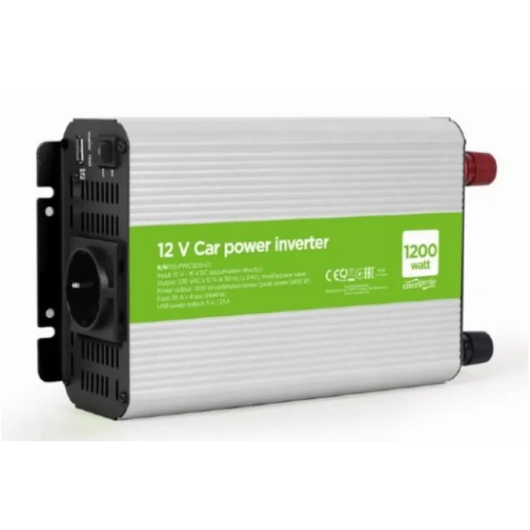 EG-PWC1200-01 Gembird 12V Auto inverter DC/AC 1200W+USB port