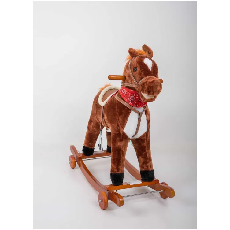 Plišani konjić klackalica sa točkićima