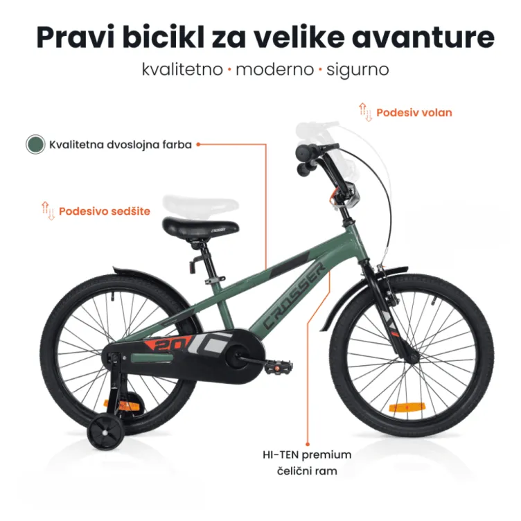 Dečija bicikla 20'' Challenge zelena