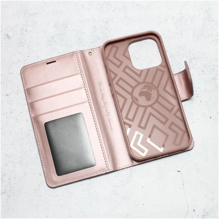 Maska na preklop Hanman Mill za iPhone 13 roze