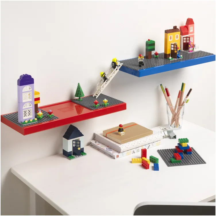 LEGO polica sa podlogom za gradnju - plava