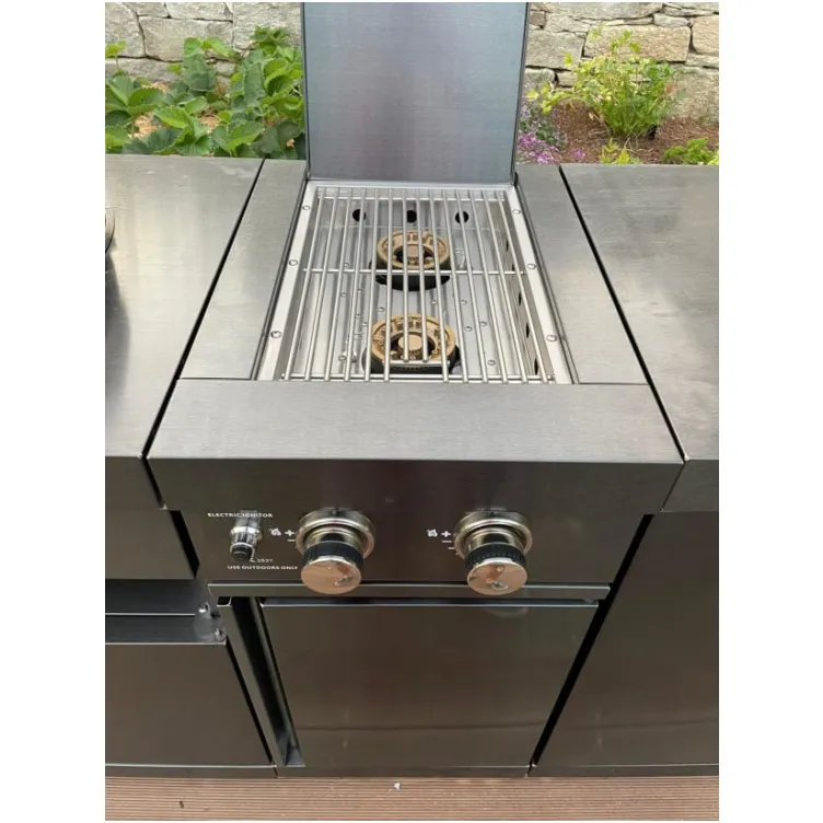 Crna linija plinska ploča sa dvostrukim gorionikom 7909