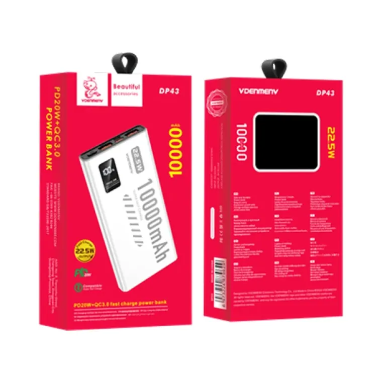Power bank Denmen DP43 10000Mah Fast PD20W /QC3.0/ 2xTypeC/1xUSB-A Beli