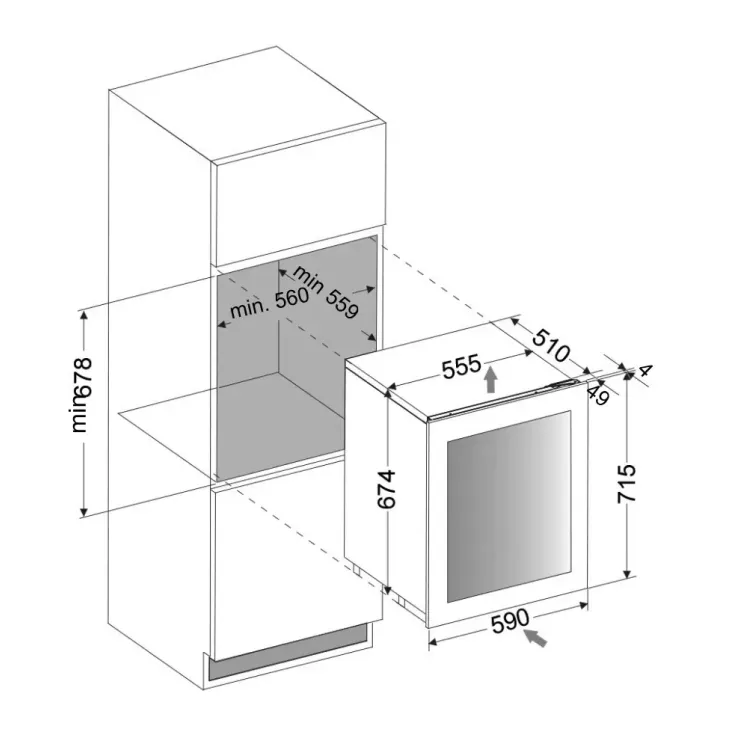 DUNAVOX DAVG-32.80DOP.TO vinska vitrina