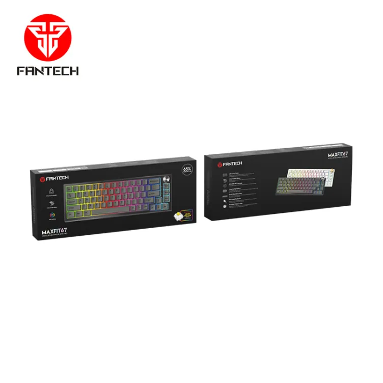 Tastatura mehanicka Gaming Fantech MK858 RGB MaxFit67 crna (white switch)