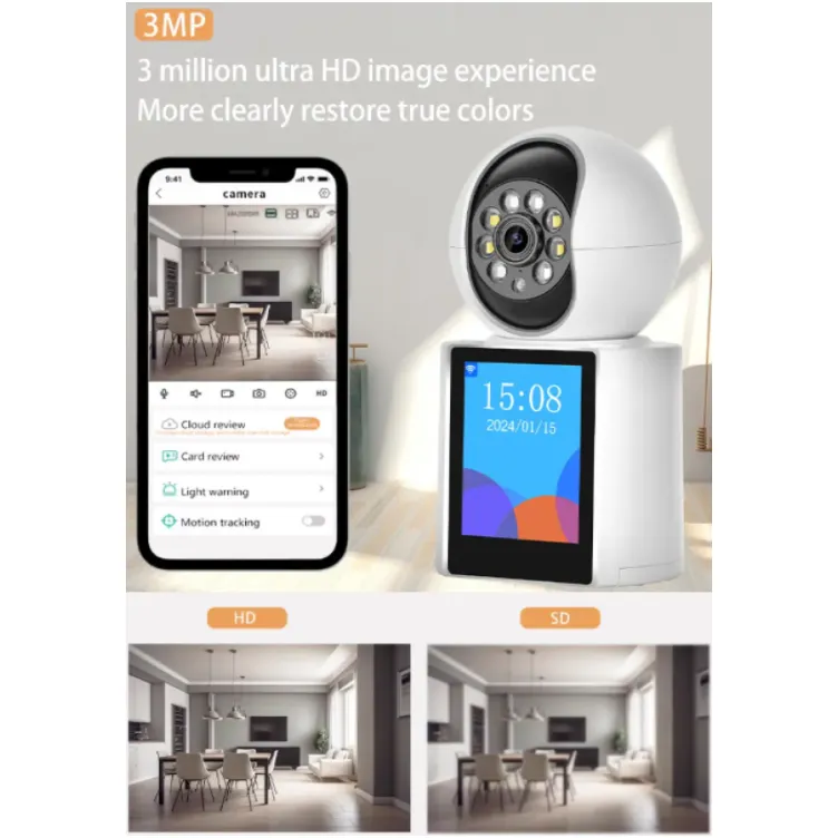 CAM-IP3MP-V1* GMB kamera sa video pozivom 3mpix microSD iCSee xmeye pro Two-way voice PTZ 3.6mm 1799