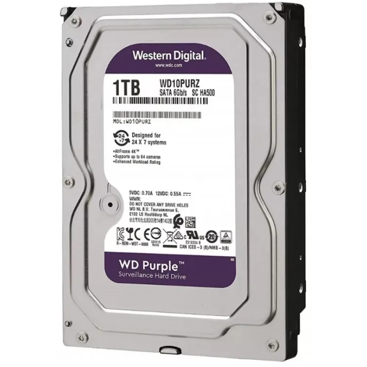 HDD 3.5 * 1TB WD10PURZ WD Purple 24/7 5400RPM 64MB SATA3