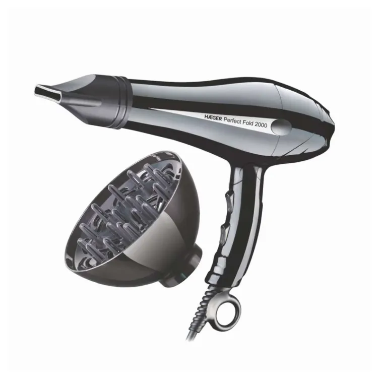HAEGER HD-200.012A FEN ZA KOSU SA DIFUZOROM ZA LOKNE 2000W CRNI