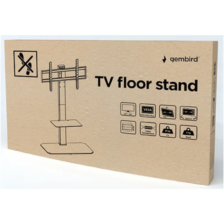 TVS-86ST-01 Gembird Mobilni sto, Vesa, 43-86, crne boje
