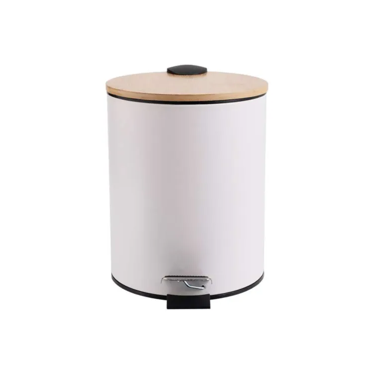 ESTIA ES02-12731 KANTA ZA OTPATKE METAL BAMBUS SA PEDALOM 5L BELA