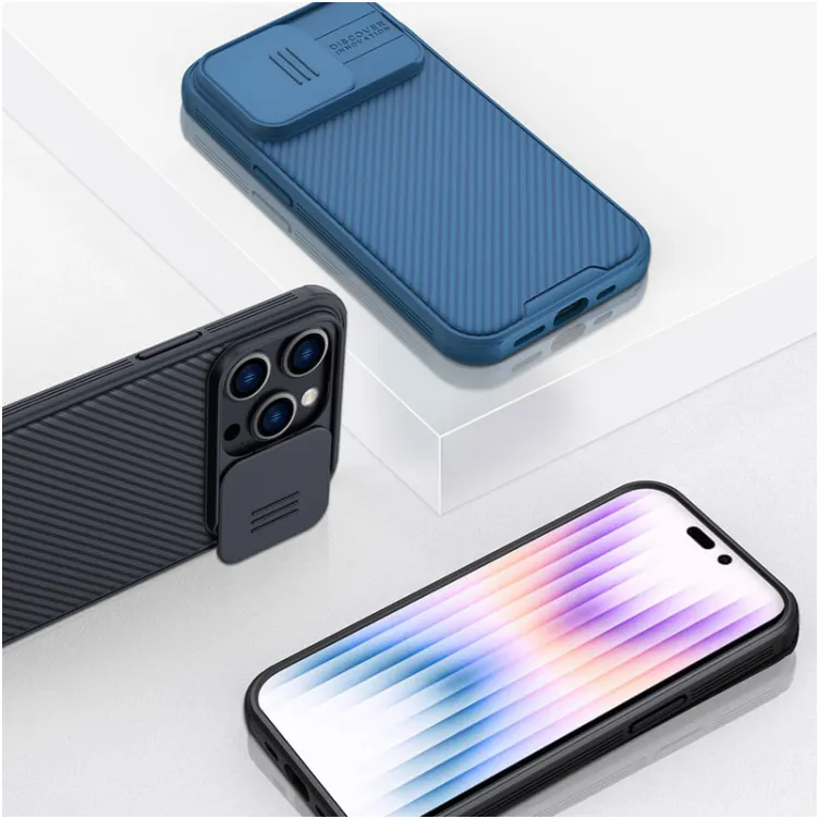 Maska Nillkin CamShield Pro Magnetic za iPhone 15 Pro plava