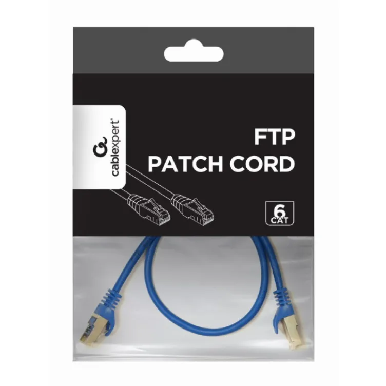 PP6-0.5M/B Gembird Mrezni kabl, CAT6 FTP Patch cord 0.5m blue