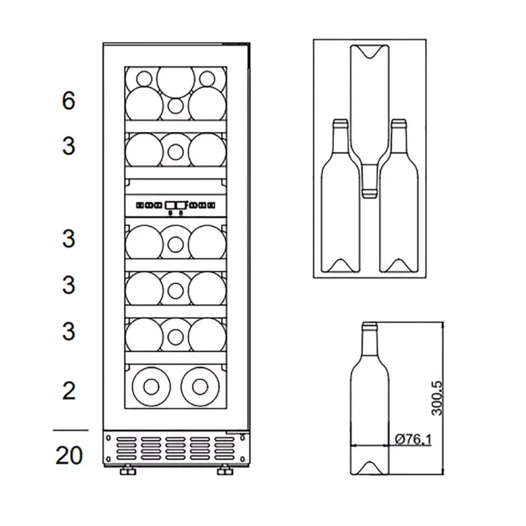 mQuvée WCD30FGB-800 vitrina za vina