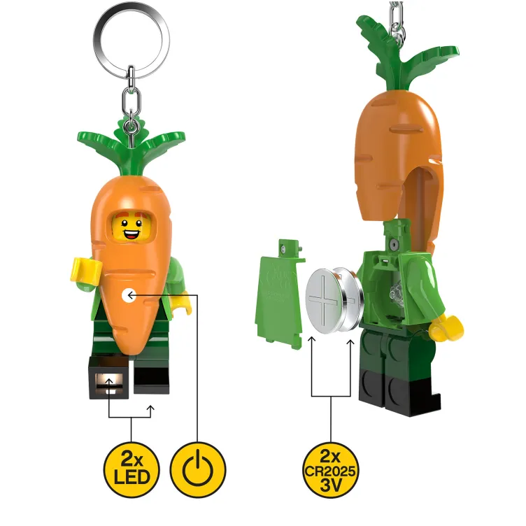 LEGO Minifigure privezak za ključeve sa svetlom: Tip u šargarepa kostimu