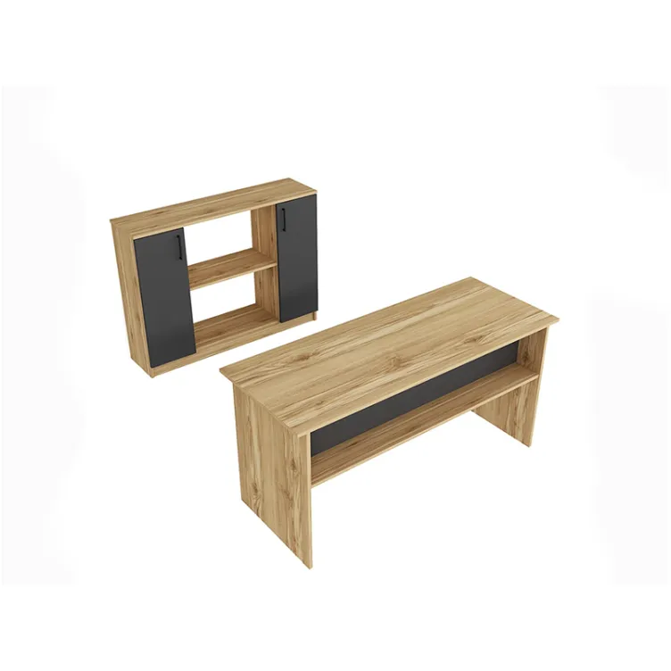 Kancelarijski komplet drvni dezen - antracit