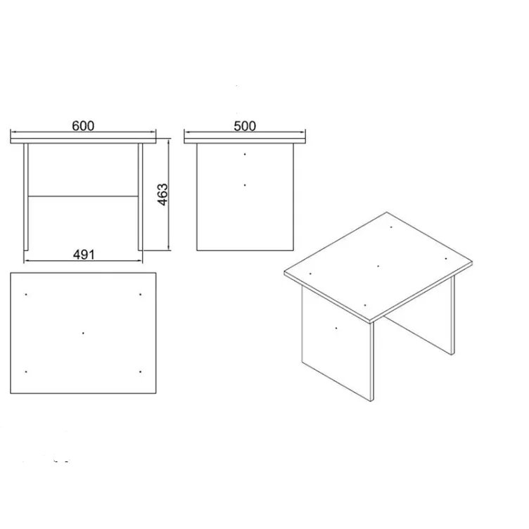 Kancelarijski set Vario crno - hrast