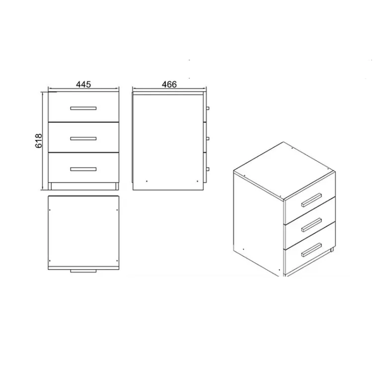 Kancelarijski set Vario crno - hrast