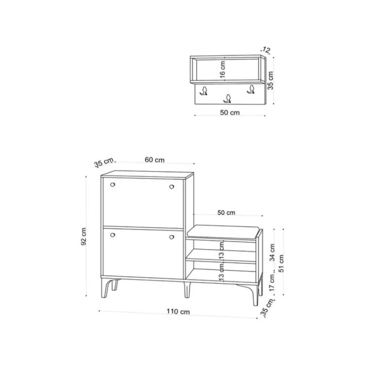 Predsoblje Bred sa tapacirungom