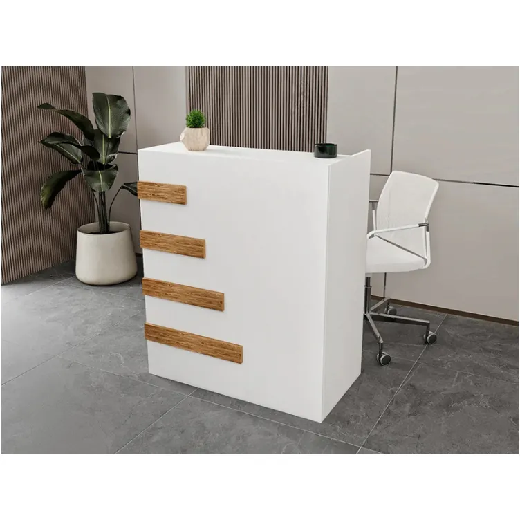 Prijemni pult Happy belo - bambus