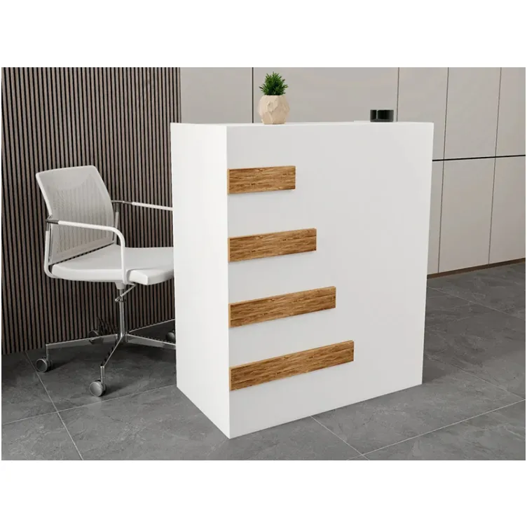 Prijemni pult Happy belo - bambus