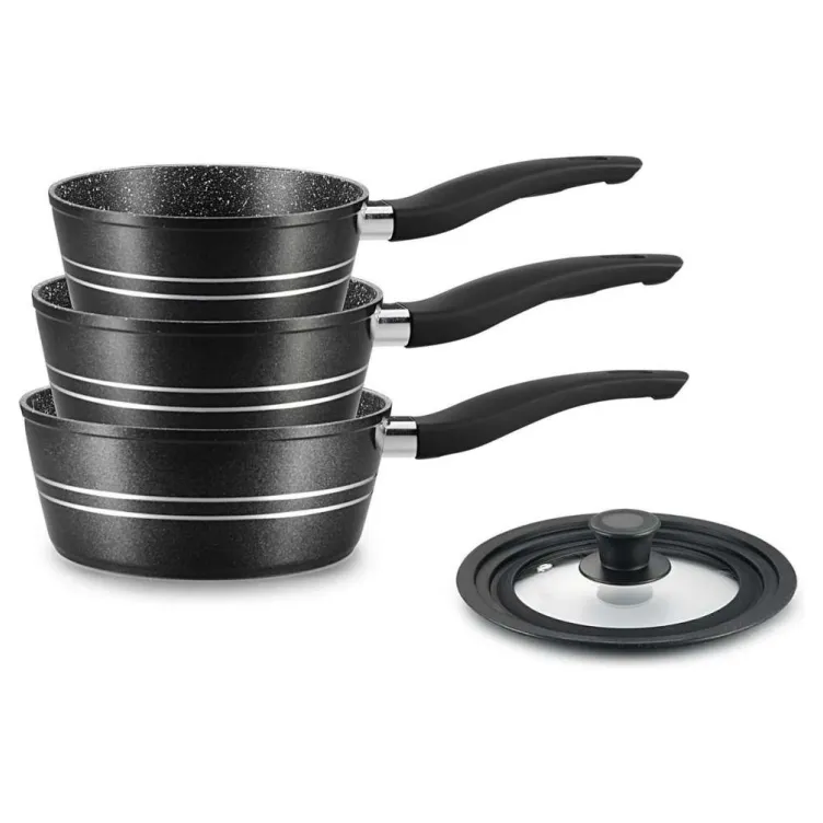 ROYALTY RLFS3MB ŠERPE SA POKLOPCEM SET 4 DELA CRNE/SILVER