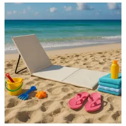 Ležaljka sklopiva za plažu 150x52cm bež