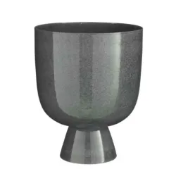 Saksija na postolju siva james okrugla - h30xd25cm