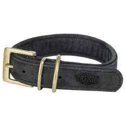 Kožna ogrlica L 47 54 cm/40 mm crna