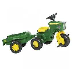 Traktor na pedale Trike sa prikolicom zeleni