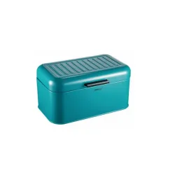 Kutija za hleb metalna tirkizna KH1711