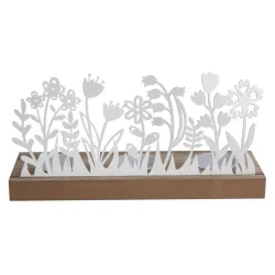 Stona cvetna dekoracija 24cm bela