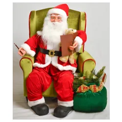 Muzički deda Mraz u fotelji 81 cm