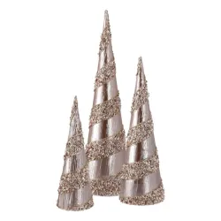 Velvet jelka gliter zlatna 3K 15 × 52CM 14 × 42CM 10.5 × 31CM