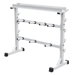 Stalak za tegove, diskove, šipke i bučice (Beli)