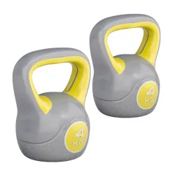 Set plastičnih ruskih zvona (2 x 4 kg) sivo-žuta