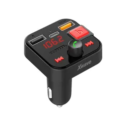 FM transmiter za kola/Bluetooth/A2DP/LCD/USB brzog punjenja QC3.0 TIP-C i USB port 5V/2.4A