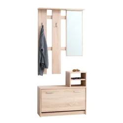 Predsoblje Meresento sa ogledalom hrast