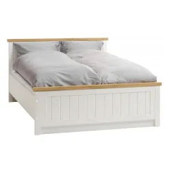 Ram kreveta Postelo 140x200 hrast/bela