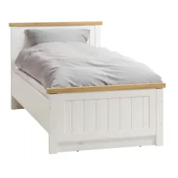 Ram kreveta Postelo  90x200 hrast/bela