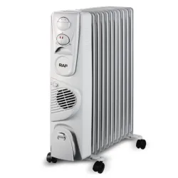 Uljni radijator 9 sa ventilatorom 9 rebara belo/sivi 2400W RAF R.0938 