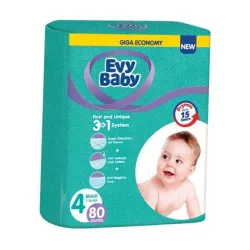 Pelene za bebe Evy baby Giant 4 Maxi 8 - 18kg, 80kom, 3u1