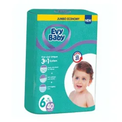 Pelene za bebe Evy baby Jumbo 6 XL 16+ kg, 40kom, 3 u 1