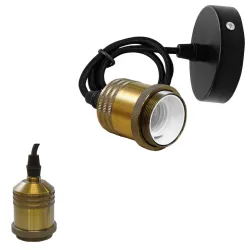 Viseće grlo E27 sa tekstilnim kabelom