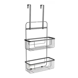 Viseća polica sa kukicama crna