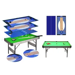 Multifunkcionalni sto 6/1 5ft (bilijar, snooker, air hockey,stoni tenis, kuglanje, shuffleboard)
