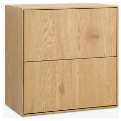 Komoda 2 fioke Gedser Zidni Element Topao Hrast