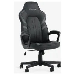 Gejmerska stolica Festin crna vešt. koža/siva